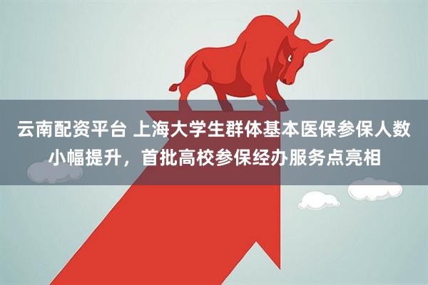云南配资平台 上海大学生群体基本医保参保人数小幅提升，首批高校参保经办服务点亮相